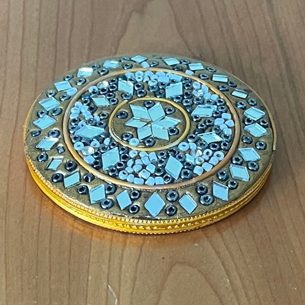 Vintage Beautiful Handcrafted Pocket Mirror (India)